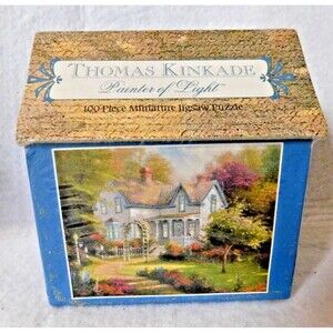 Vintage 1999 THOMAS KINKADE Home is Where The Heart Is 100 Piece Jigsaw
